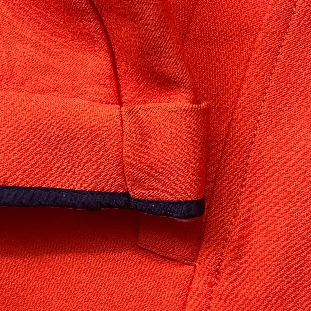 Anthropologie Tailored Chic‎ Vibrant Orange  Trench Coat